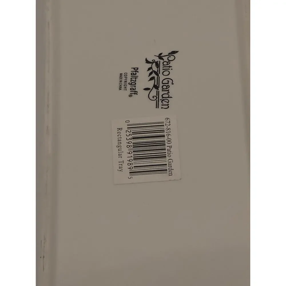 Pfaltzgraff Patio Garden Serving Tray 16